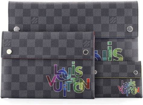 louis vuitton alpha triple pouches|LOUIS VUITTON Damier Graphite Alpha Triple Pochette.